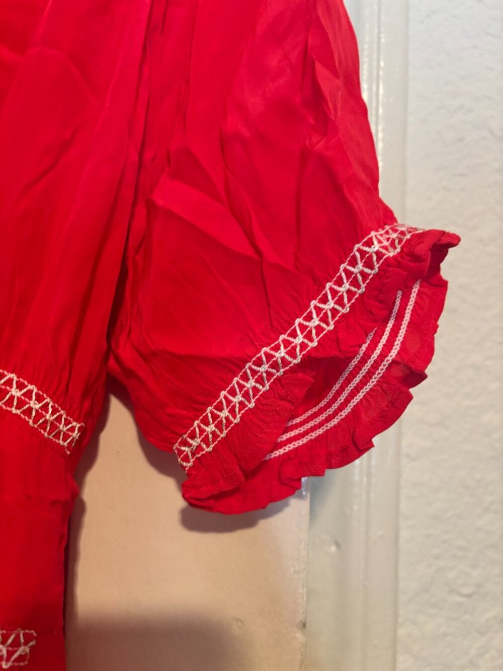 NWT - J.Crew Smocked-Trim Midi Dress in Crepe de Chine - Picture 7 of 7